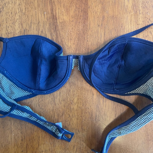 ERES Navy Gingham Bikini Set Size 6 - Picture 3 of 8